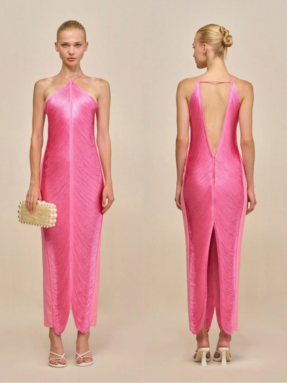 Cult Gaia Blossom Pink Renata Gown Size Small - Picture 2 of 15